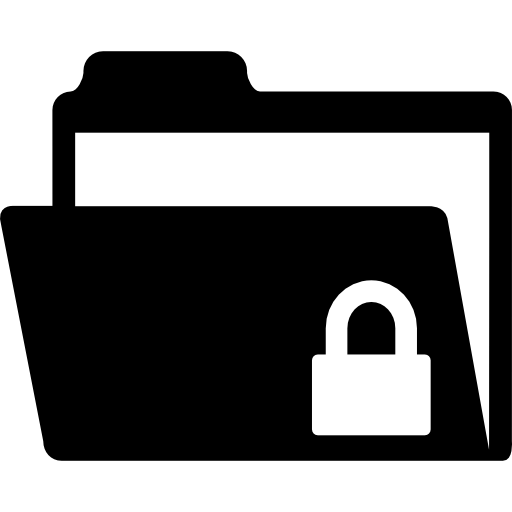 Locked file folder free icon