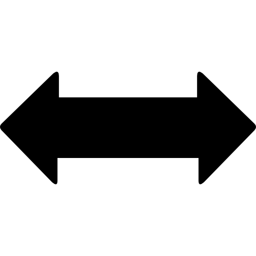 Bidirectional arrow free icon