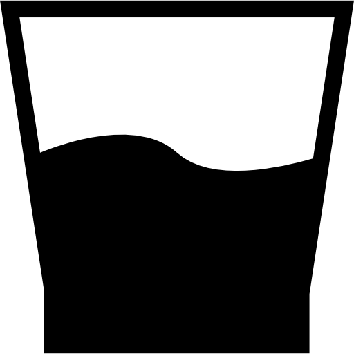 halb volles oder halb leeres glas kostenlos Icon