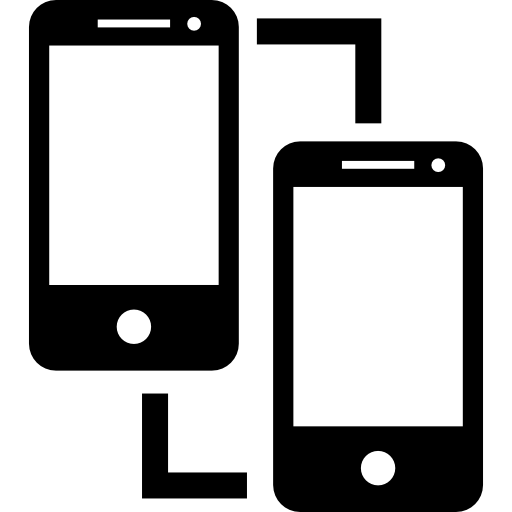 Exchanging files with mobile phones free icon