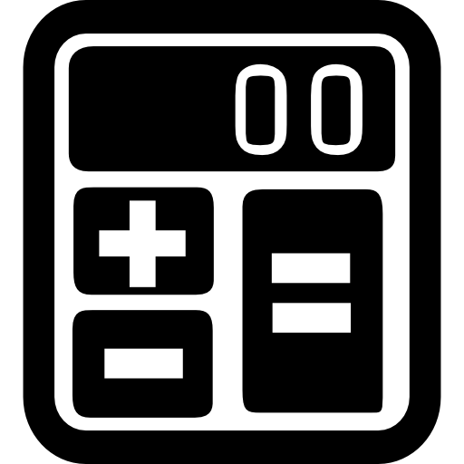 calculadora com botões grandes grátis ícone