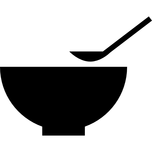 Bowl and spoon free icon