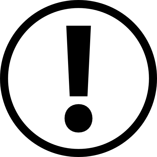 Exclamation mark inside a circle free icon