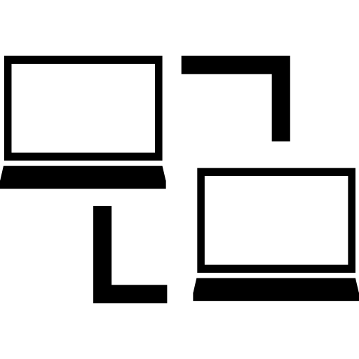transferencia de computadora a computadora icono gratis