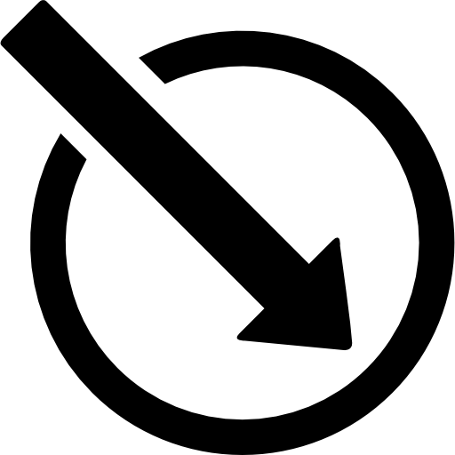 Arrow inside a circle icon