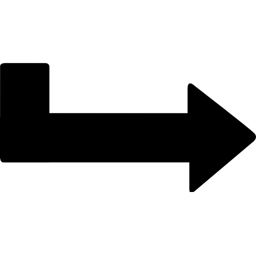 Angled right arrow free icon