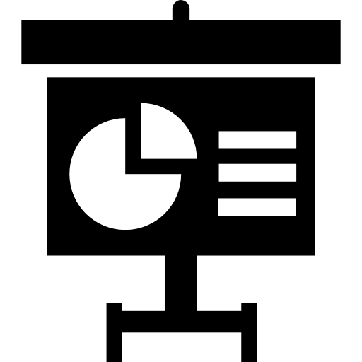 gráfico en una pantalla de proyección icono gratis