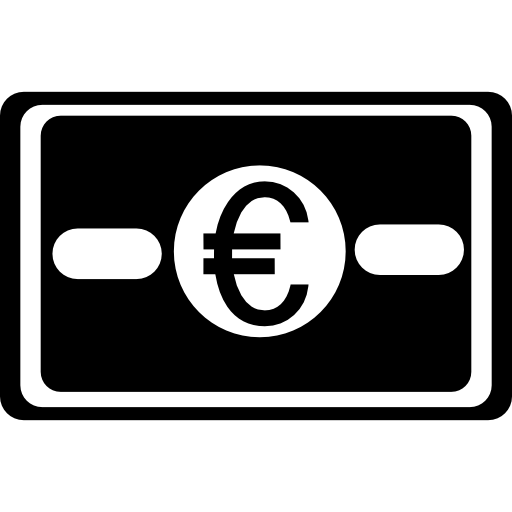 billet en euros Icône gratuit