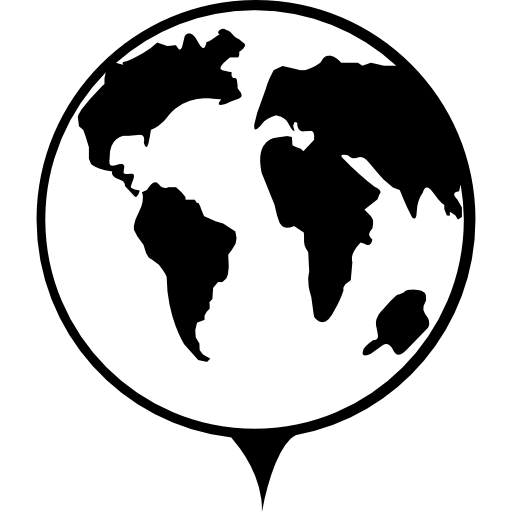puntero del globo terráqueo icono gratis