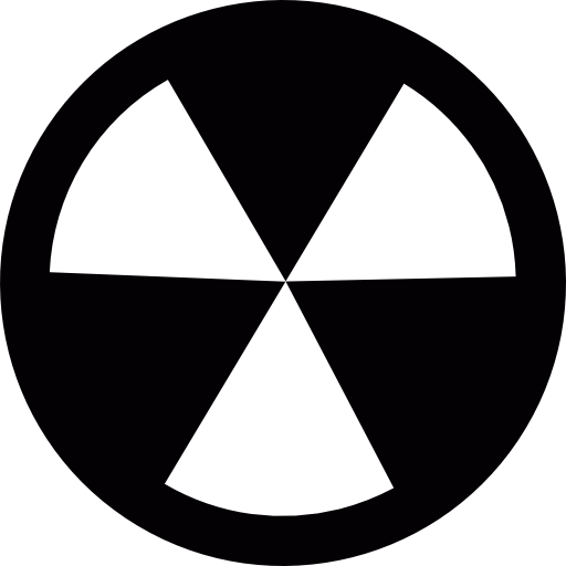símbolo radioativo grátis ícone