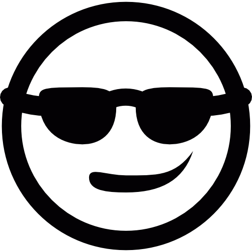 smiley com óculos de sol grátis ícone