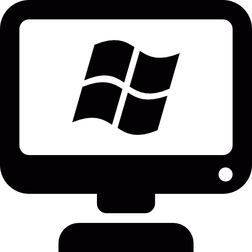 pantalla de computadora con logo de windows icono gratis