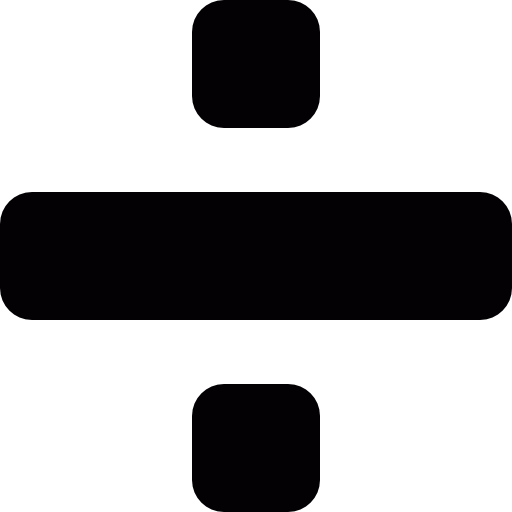 Division symbol free icon