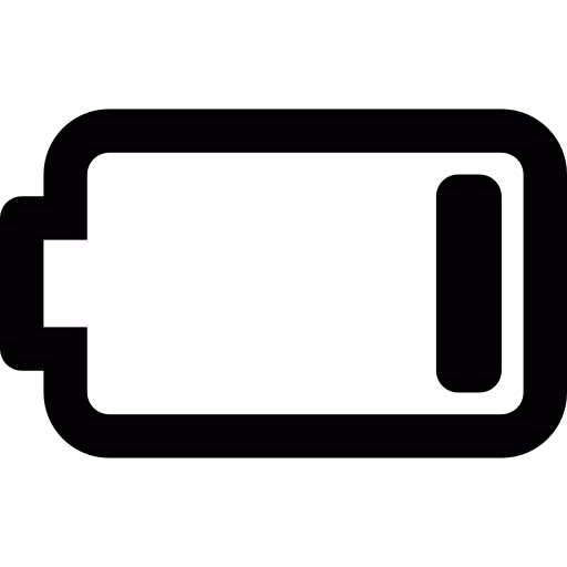 Almost empty battery free icon