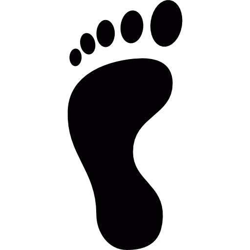 Left footprint free icon