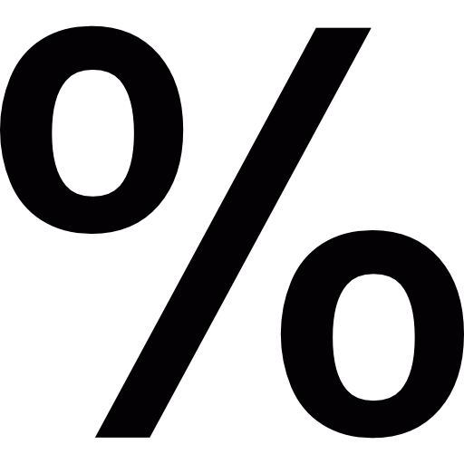 sinal de porcentagem grátis ícone