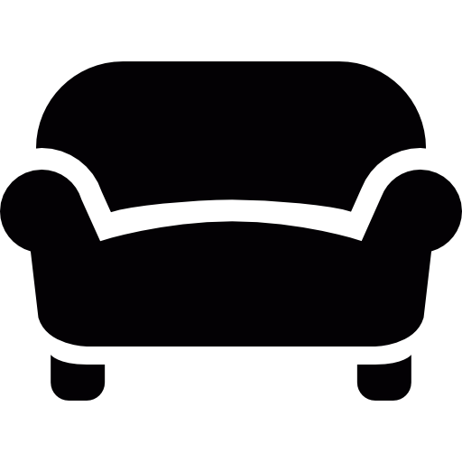 Sofa with armrest - Free icons