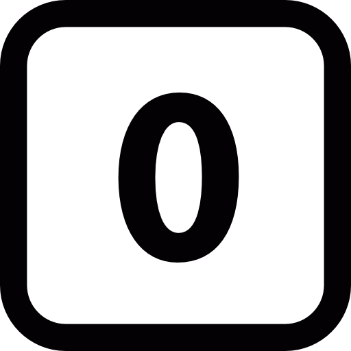 Number zero free icon