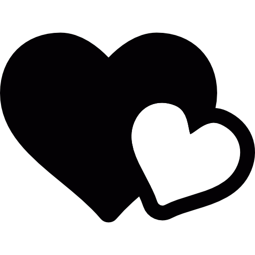 dois corações grátis ícone