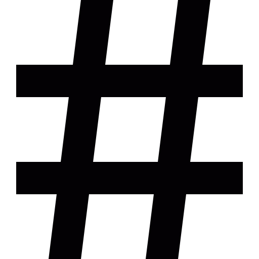Hashtag symbol free icon