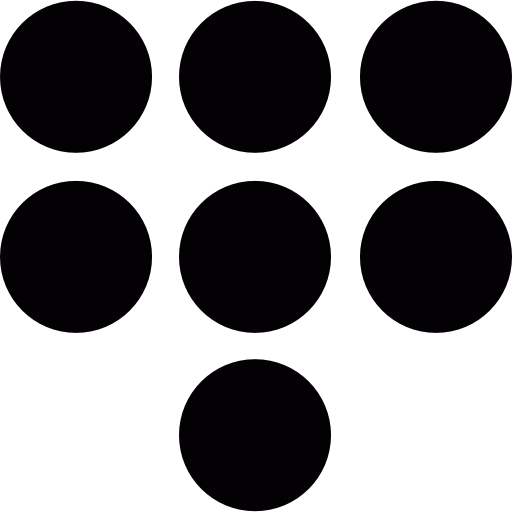 a logo with 7 dots
