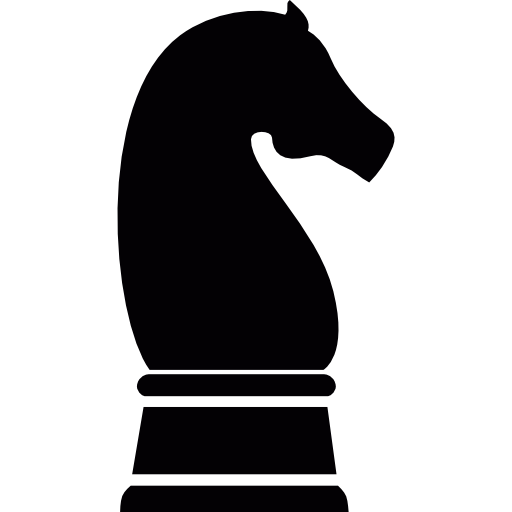 cavalo preto de ícone do logotipo de xadrez 6303559 Vetor no Vecteezy