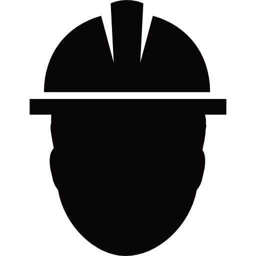 trabajador con casco de seguridad icono gratis