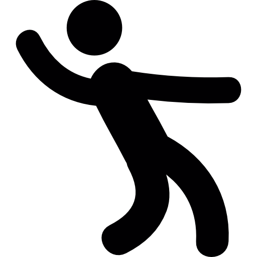 Man dancing silhouette free icon