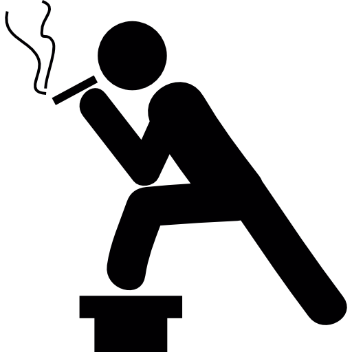 Smoking man  free icon