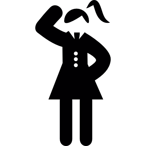 Scholar girl front free icon