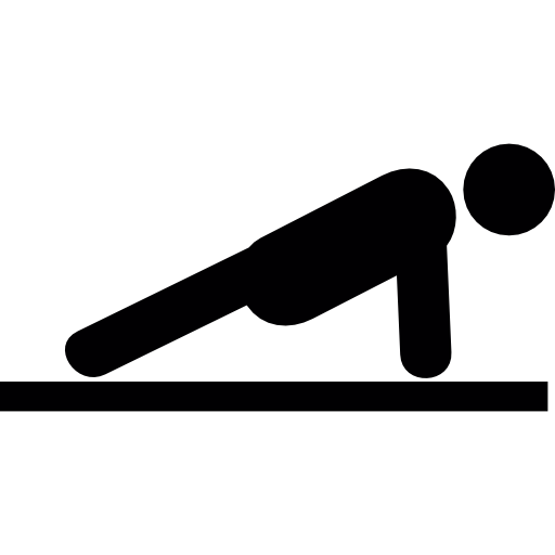 Person practicing a strengthen posture free icon