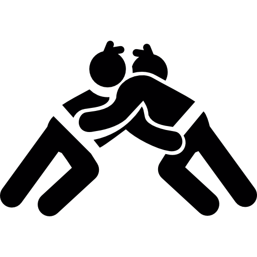 dos luchadores de judo icono gratis