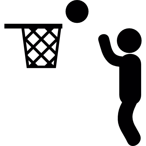 Hombre, jugar al básquetbol - Iconos gratis de deportes