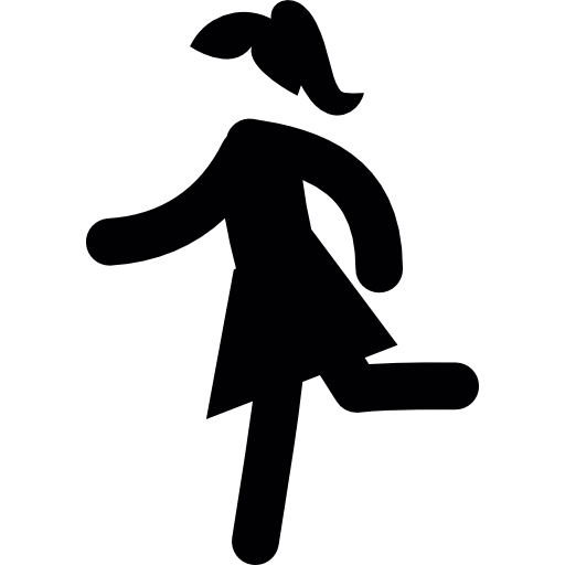menina correndo grátis ícone