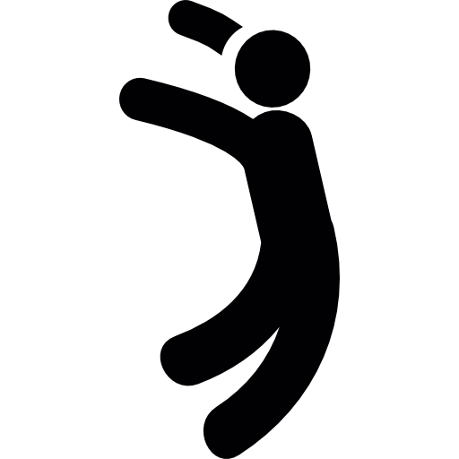 Man jumping up free icon