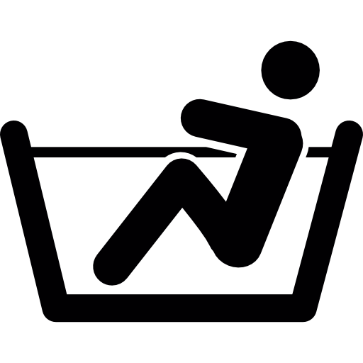 hombre tomando un baño icono gratis