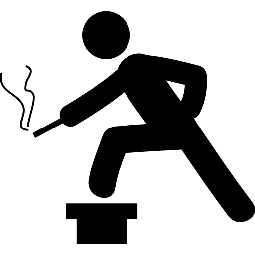 hombre fumando y pensando icono gratis