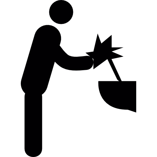 Person Washing his hands free icon