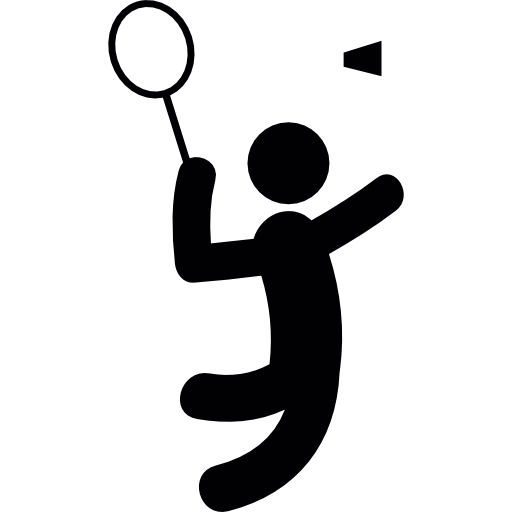 jogador de badminton grátis ícone