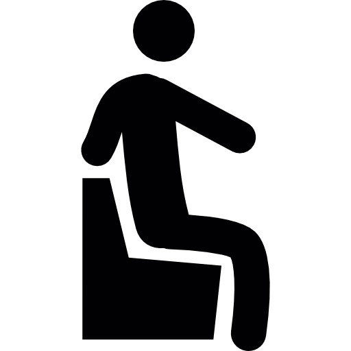 sentado grátis ícone
