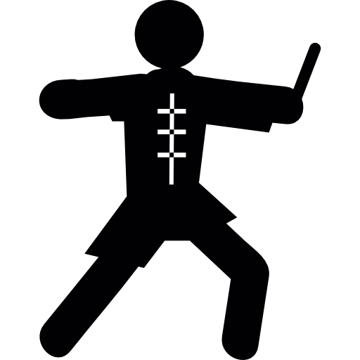 Martial art fighter free icon