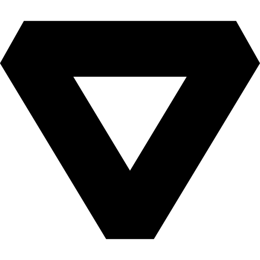 Triângulo invertido - ícones de formas grátis