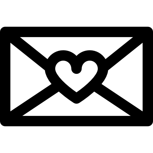 carta de san valentín icono gratis