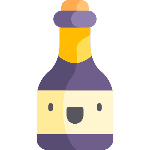 Wine Kawaii Flat icon