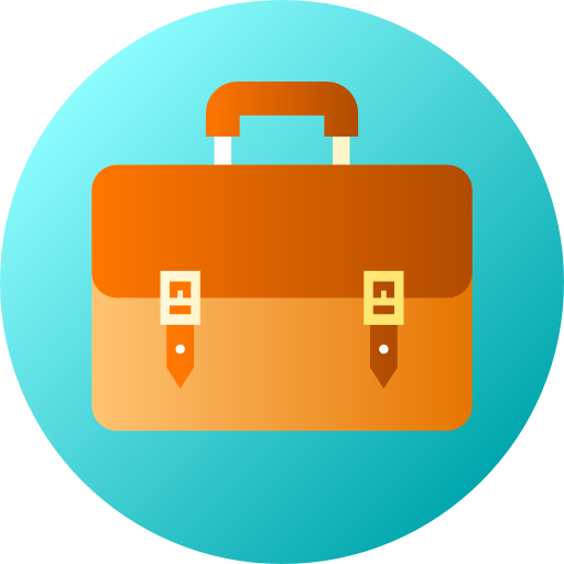 Briefcase Flat Circular Gradient icon