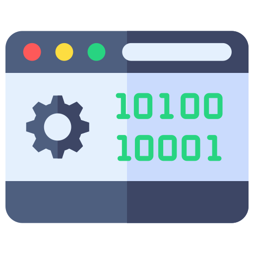 código binario icono gratis