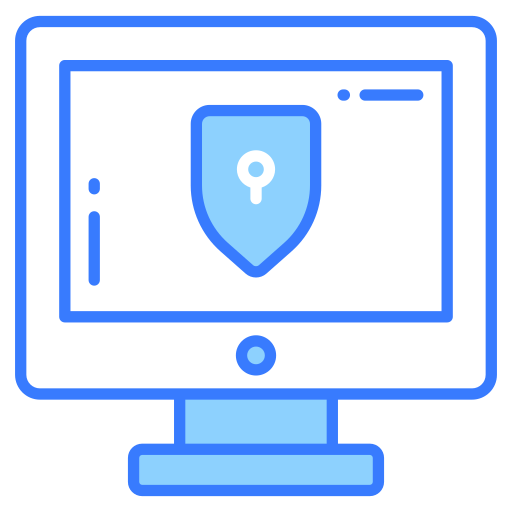computadora segura icono gratis