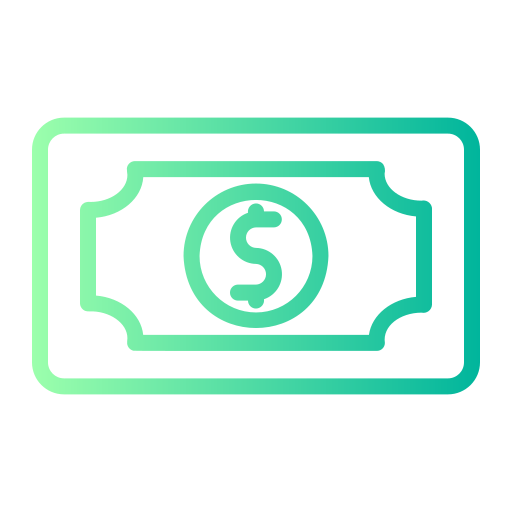 Dollar Bill Generic Gradient Outline Icon 1250