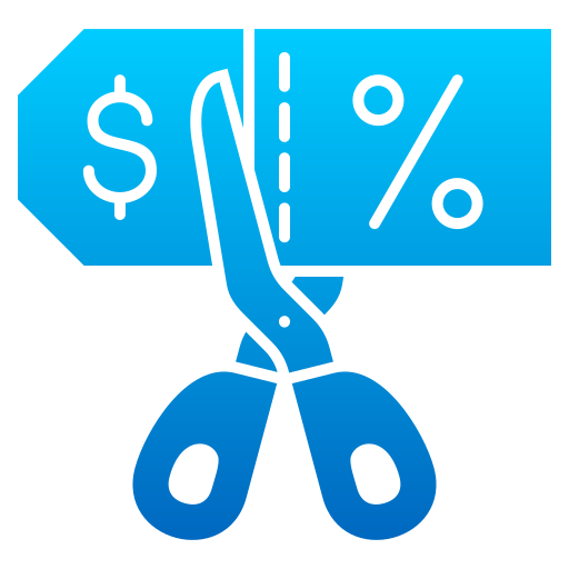 Price cut Generic gradient fill icon