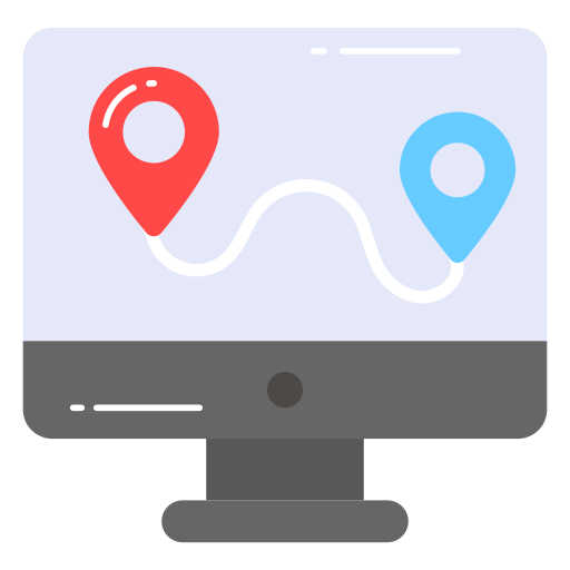 ubicación en línea icono gratis